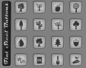 trees icon set