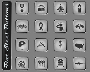 veterans day icon set