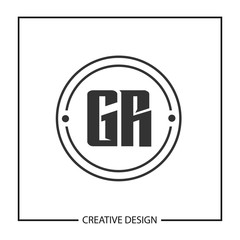 Initial Letter GR Logo Template Design Vector Illustration