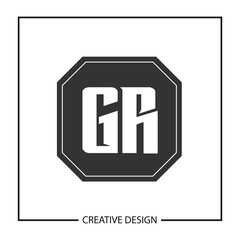 Initial Letter GR Logo Template Design Vector Illustration