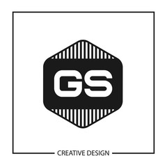 Initial Letter GS Logo Template Design Vector Illustration