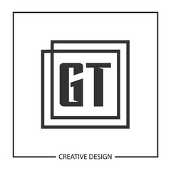 Initial Letter GT Logo Template Design Vector Illustration