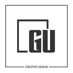 Initial Letter GU Logo Template Design Vector Illustration
