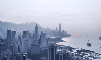 Hong Kong cityscape and sea