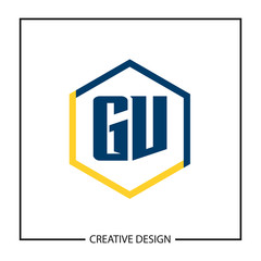 Initial Letter GV Logo Template Design Vector Illustration
