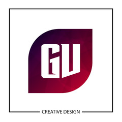 Initial Letter GV Logo Template Design Vector Illustration