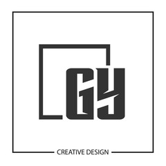 Initial Letter GY Logo Template Design Vector Illustration