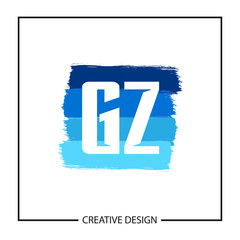 Initial Letter GZ Logo Template Design Vector Illustration