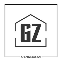 Initial Letter GZ Logo Template Design Vector Illustration