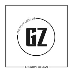 Initial Letter GZ Logo Template Design Vector Illustration