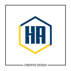 Initial Letter HA Logo Template Design Vector Illustration