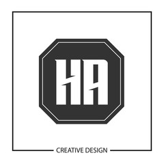 Initial Letter HA Logo Template Design Vector Illustration