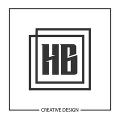 Initial Letter HB Logo Template Design Vector Illustration