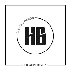 Obraz premium Initial Letter HB Logo Template Design Vector Illustration