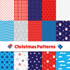 Set of Christmas Patterns and Illustrator Swatches
