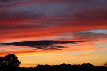 sunset in the mountains