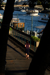 Fototapeta na wymiar Walking by the Seine in Paris