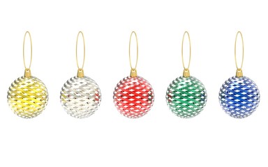 christmas ornament 3d rendering on white background