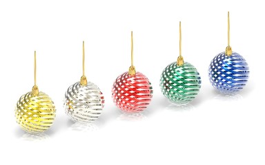 christmas ornament 3d rendering on white background