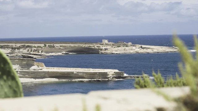 Wide, tropical Malta coastline