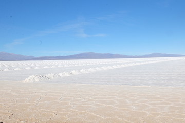 road in the salt desert