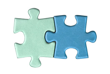 puzzle pieces on white background