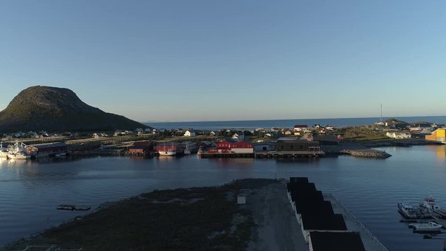 European coastal town, aerial