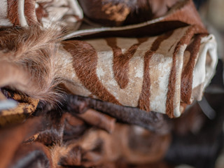 zebra skin and fur