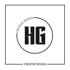 Initial Letter HG Logo Template Design Vector Illustration