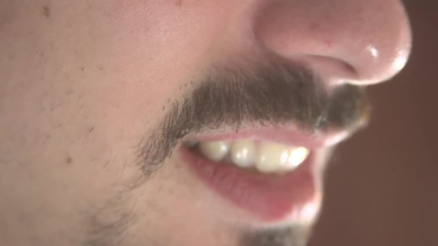 Close up of his smile