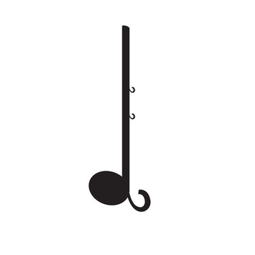 Isolated quarter musical note. Vector illustration design