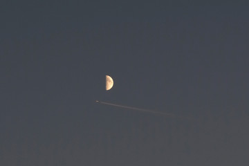 Moon and Airplane