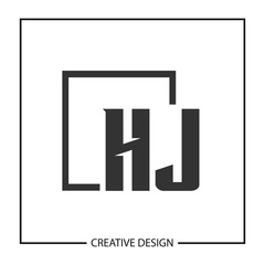 Initial Letter HJ Logo Template Design Vector Illustration