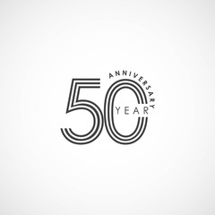 50 Year Anniversary Vector Template Design Illustration