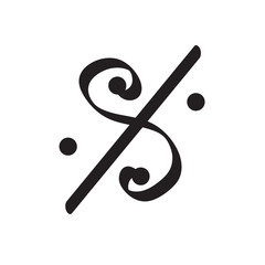 Isolated segno musical note. Vector illustration design