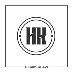 Initial Letter HK Logo Template Design Vector Illustration