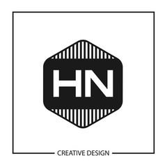 Initial Letter HN Logo template Design Vector Illustration