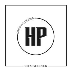 Fototapeta premium Initial Letter HP Logo template Design Vector Illustration
