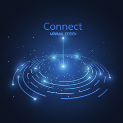 Fototapeta premium Abstract network connection. icon logo design. Vector Illustration