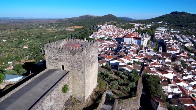 Portugal. Castelo de Video from the air. 4k Drone Video
