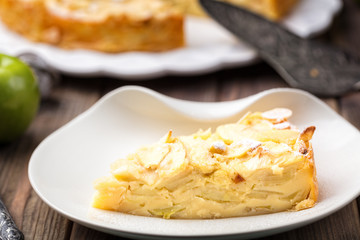 Slice of Homemade Organic Apple Pie Dessert Ready to Eat
