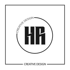 Initial Letter HR Logo template Design Vector Illustration
