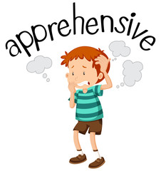English vocabulary of apprehensive