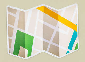 A map isolated on background