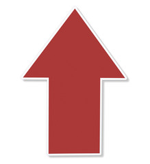 Red arrow pointing up icon