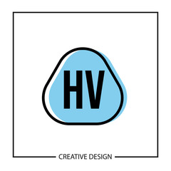 Initial Letter HV Logo template Design Vector Illustration