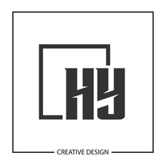 Initial Letter HY Logo template Design Vector Illustration