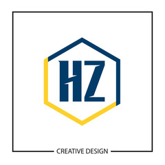 Initial Letter HZ Logo template Design Vector Illustration