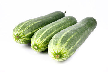 Fresh cucumber, chopped cucumber, salad ingredient,isolated on white background.