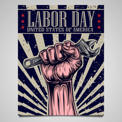 Poster labor day usa